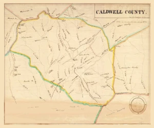 1878 Karte von Caldwell County North Carolina - Bild 1 von 3