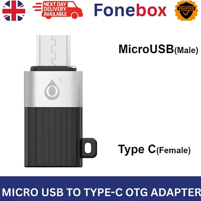 USB Type C Female to Micro USB Male Adapter Converter Micro Converter Adaptor UK - Image 1 of 2