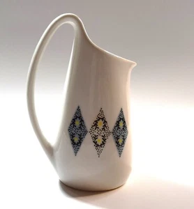 Ben Seibel Design Creamer Informal Fine China by Iroquois Blue Diamond 1950s MCM - Picture 1 of 14