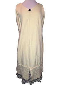 Produce Co Est 1938 Large Women's Yellow Dress Layered Blue Checkered Summer - Picture 1 of 11
