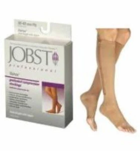 Jobst Profi Kompressionsstrümpfe beige Farbverlauf 30-40 mmhg kniehoch - Bild 1 von 3
