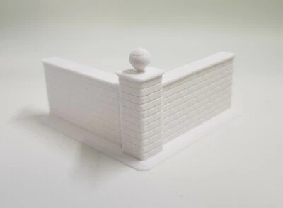 Impresión de exhibición de diorama de pared de ladrillo bajo esquina calle escala 1/24 acera garaje Foto 1 de 4