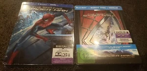 THE AMAZING SPIDER-MAN 1 and 2 Steelbook Blu-ray Region-Free Rise Electro Import - Picture 1 of 3