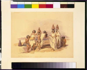 8" x 10" 1846 Photo Nubian women at Korti, on the Nile/David Roberts, R.A. - Picture 1 of 1