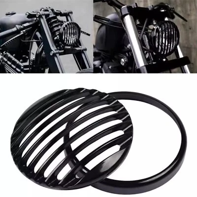 1 juego de cubierta de parrilla de faros delanteros para Triumph Bonneville Bobber 2017-2024 negro Foto 1 de 4