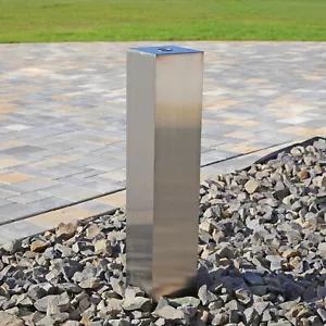 CLGarden Edelstahlsäule eckig 50cm Edelstahl Element für DIY Springbrunnen - Bild 1 von 5