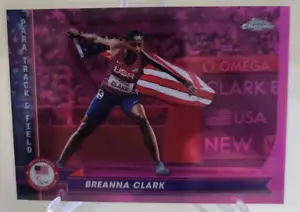 2024 TOPPS CHROME US OLYMPICS BREANNA CLARK PINK #102 PARA TRACK & FIELD - Picture 1 of 2