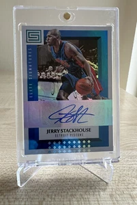 2017/18 Panini Status Jerry Stackhouse Auto Detroit Pistons Elite Signatures - Zdjęcie 1 z 2