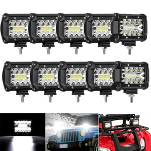 10X 4 Inch 2000W LED Work Cube Light Bar Pods Spot Flood for Pickup SUV UTV 4WD - Picture 1 of 10