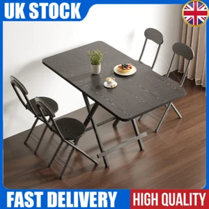 Folding Kitchen Table & 6 Chairs Set Dining Room Table Foldable Coffee Table NEW - Picture 1 of 41