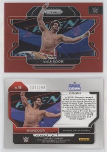 2022 Panini Prizm WWE Red Prizm /299 Mansoor #66