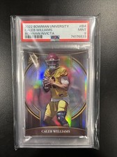 2022 Bowman University Chrome - Refractor-Caleb Williams- Invicta. PSA 9