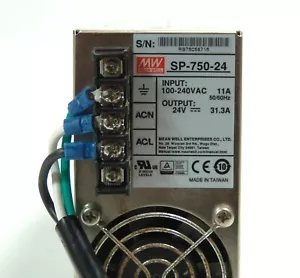 Mean Well SP-750-24 750W Power Supply 100-240VAC 24 VDC 31.3A Tested Working - Picture 1 of 5