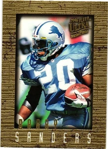 BARRY SANDERS 1996 FLEER ULTRA SENSATIONS GOLD #36 FOIL DETROIT LIONS - Foto 1 di 2