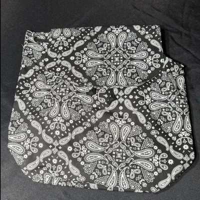 ROSA Bolso Estampado Paisley Blanco y Negro con Correas Ajustables NUEVO CON ETIQUETAS Foto 1 de 4