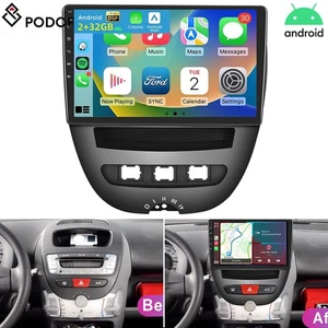 Für Toyota Aygo Citroen C1 Peugeot 107 Autoradio Android 15 GPS Navi WiFi BT RDS - Bild 1 von 19