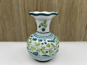 Larce Orvieto Italien Keramik blau grün Blumenvase 4,5" Schönheit EUC - Bild 1 von 7