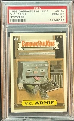 1988 GARBAGE PAIL KIDS SERIES 15 #619A V.C. ARNIE PSA 10 GEM MINT - Image 1 of 2