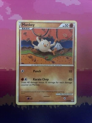 Pokemon Card Mankey Unleashed Common 53/95 Near Mint - Image 1 of 2