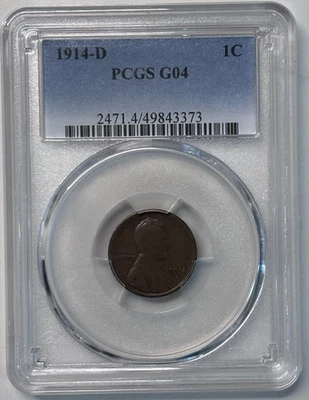1914-D Lincoln Cent, PCGS G4, NICE!! - Image 1 of 3