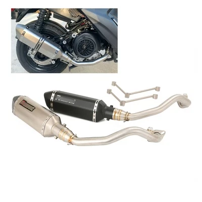 Black Exhaust Muffler 51mm Front Link Pipe Slip For Yamaha BWS 125 Zuma125 02-22 - Bild 1 von 4