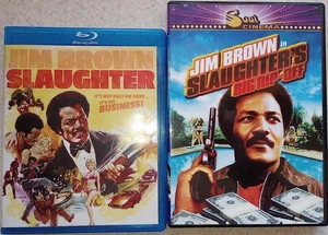 Slaughter (Blu-ray, 1972) Jim Brown  Olive Films + Slaughter's Big Rip Off DVD - Bild 1 von 2