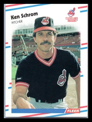 1988 Fleer #614 Ken Schrom Cleveland Indians - Image 1 of 2