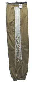 Nike Sportswear Tan Mesh Training Nylon Pantaloni da Pista Uomo 2XL (HJ2244-297) (B7) - Foto 1 di 8