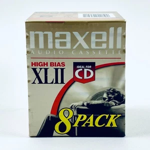 Maxell 8 Pack New Sealed High Bias XL II 90 Minute Blank Cassette Tapes - Picture 1 of 3