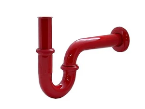 Siphon Sifon für Waschbecken 1 1/4 Zoll Rot - Bild 1 von 1