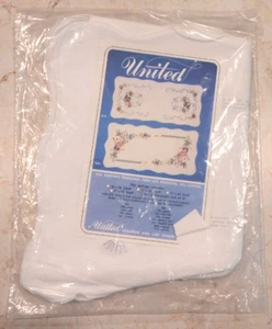 VTG New Set (4) United Placemats for Embroidery #565 Floral Design 8" x 12" - Picture 1 of 3