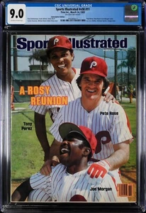 1983 Pete Rose Perez Joe Morgan CGC 9.0 Subscription Sports Illustrated Magazine - Picture 1 of 2