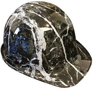 Hydro Dipped Hard Hat SL Series Black Marble - Picture 1 of 7