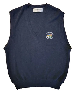 Pebble Beach Mens SweaterVest Sz Small 100th US Open Y2K Vtg Alpaca RARE 102463 - Picture 1 of 7