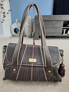 Butterfly Matthew Williamson Debenhams Brown Leather Handbag Shoulder Bag VGC - Picture 1 of 16