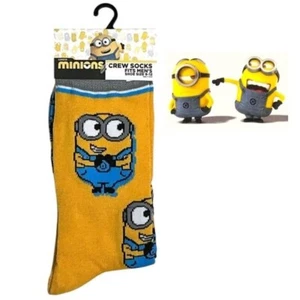 Despicable Me Minions Neuheit Crew-Socken gelb blau Unisex Herren 6-12 Socken - Bild 1 von 15
