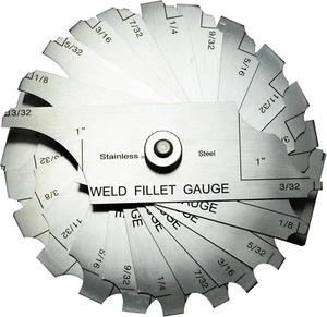 12 Piece Fillet Weld Set 1/32" increments to 1/2", 1/16" increments to 1" Gauge - Picture 1 of 5
