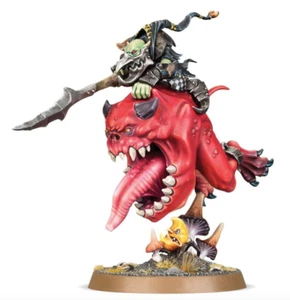 LOONBOSS ON GIANT CAVE SQUIG on sprue Gloomspite Gitz ORCS GOBLINS WARHAMMER - Picture 1 of 2