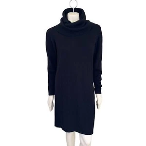 CATHERINE MALANDRINO Pure Cashmere Long Sleeve Cowl Neck Dress WOMEN'S LARGE - Picture 1 of 9