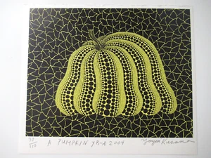 Y.KUSAMA: "PUMPKIN YB-A"2004 SIGNIERT, LIMIT 37/120 / 33x38,5cm KEIN ORIGINAL - Bild 1 von 7