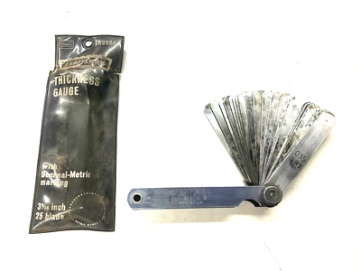 CRAFTSMAN TOOLS 25-BLADE THICKNESS FEELER GAUGE, DECIMAL / METRIC, 40804, USA - Image 1 of 4