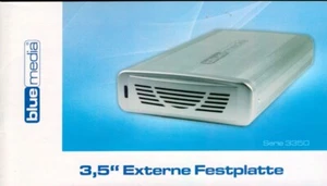 BLUE Media 3,5 ZOLL EXTERN IDE - 500GB HDD FESTPLATTE & GEHÄUSE USB SILBER - Bild 1 von 4
