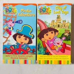 Dora The Explorer - VHS Lot of 2 - City of Lost Toys - Pirate Adventure - Picture 1 of 7