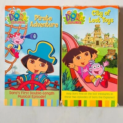 Dora The Explorer - VHS Lot of 2 - City of Lost Toys - Pirate Adventure - Image 1 of 4