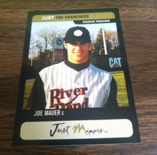 JOE MAUER 2002 JUST MINORS CARD PROTOTYPE #JT.BLACK TWINS (HIGH SCHOOL PROSPECT)