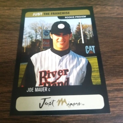 JOE MAUER 2002 JUST MINORS CARD PROTOTYPE #JT.BLACK TWINS (HIGH SCHOOL PROSPECT) - Image 1 of 2