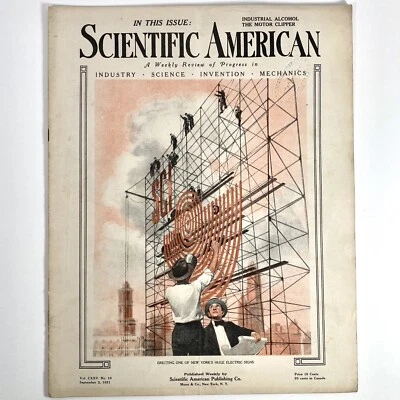 1921 Scientific American September 3 Vintage Ads Science Magazine ZR-2 Dirigible - Image 1 of 4