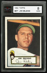Jim Delsing 1952 Topps #271 ~ St. Louis Browns ~ KSA 8 ~ Casi nuevo - Nuevo - Imagen 1 de 2