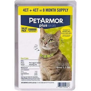 PetArmor Plus For Cats - Over 1.5 lbs - 8 Applications
