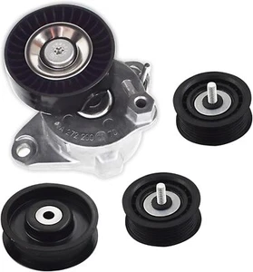 labwork 4pcs Belt Tensioner W/Pulley + Idler Pulley Replacement for Mercedes...  - Picture 1 of 7
